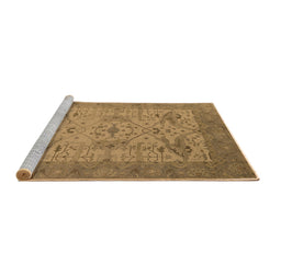 Sideview of Machine Washable Oriental Brown Industrial Rug, wshurb1666brn