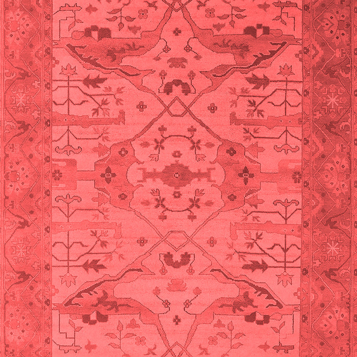 Machine Washable Oriental Red Industrial Rug, wshurb1666red