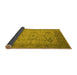 Sideview of Oriental Yellow Industrial Rug, urb1666yw