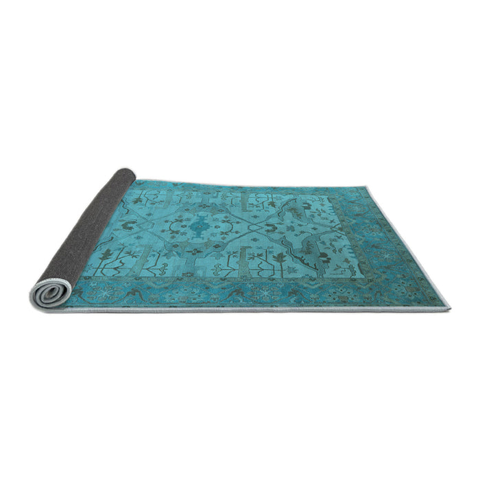 Sideview of Oriental Light Blue Industrial Rug, urb1666lblu