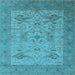 Square Oriental Light Blue Industrial Rug, urb1666lblu