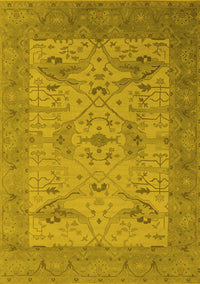 Oriental Yellow Industrial Rug, urb1666yw