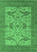 Oriental Emerald Green Industrial Rug, urb1667emgrn