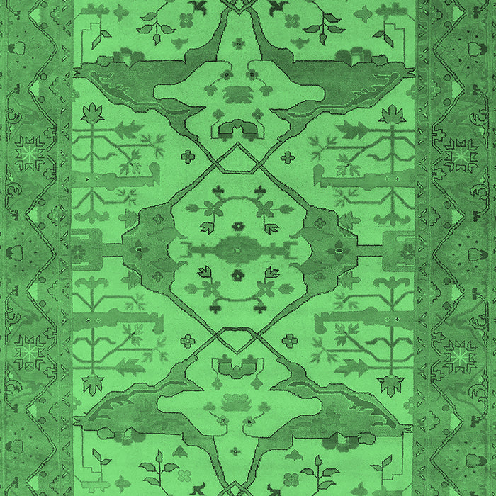 Oriental Emerald Green Industrial Rug, urb1667emgrn