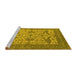 Sideview of Machine Washable Oriental Yellow Industrial Rug, wshurb1667yw