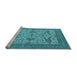 Sideview of Machine Washable Oriental Light Blue Industrial Rug, wshurb1667lblu