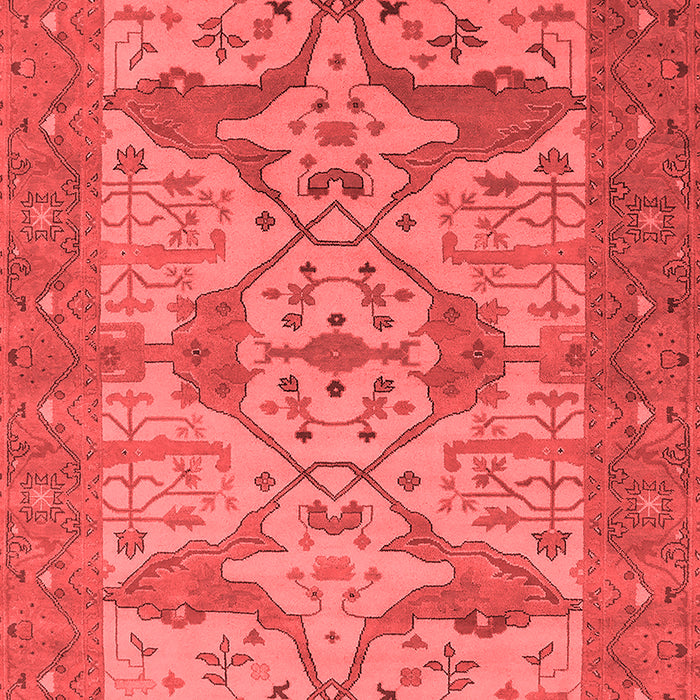 Machine Washable Oriental Red Industrial Rug, wshurb1667red