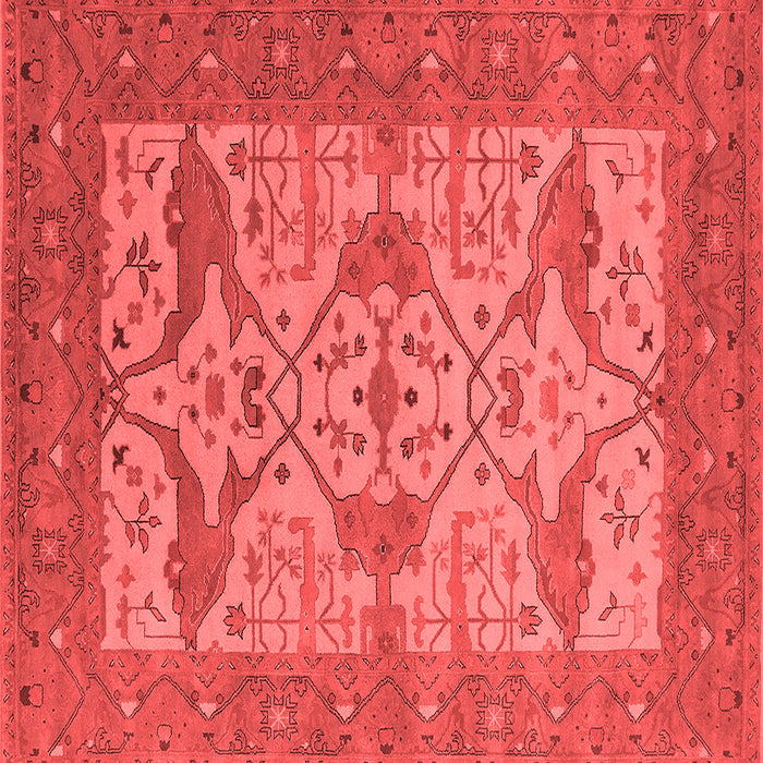 Machine Washable Oriental Red Industrial Rug, wshurb1667red
