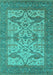 Oriental Turquoise Industrial Rug, urb1667turq