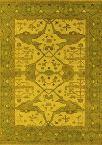 Oriental Yellow Industrial Rug, urb1667yw