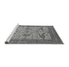 Sideview of Machine Washable Oriental Gray Industrial Rug, wshurb1667gry