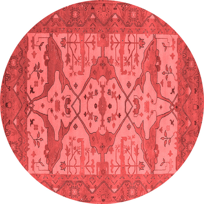 Machine Washable Oriental Red Industrial Rug, wshurb1667red