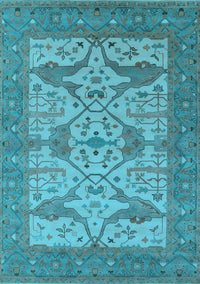 Oriental Light Blue Industrial Rug, urb1667lblu