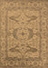 Machine Washable Oriental Brown Industrial Rug, wshurb1668brn