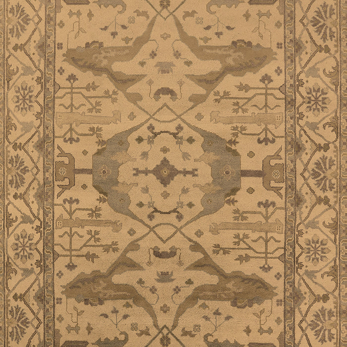 Machine Washable Oriental Brown Industrial Rug, wshurb1668brn