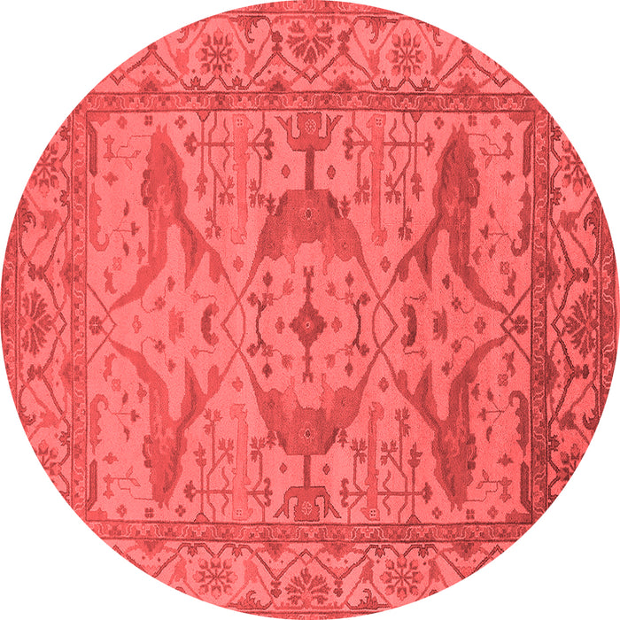 Machine Washable Oriental Red Industrial Rug, wshurb1668red