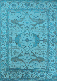 Oriental Light Blue Industrial Rug, urb1668lblu