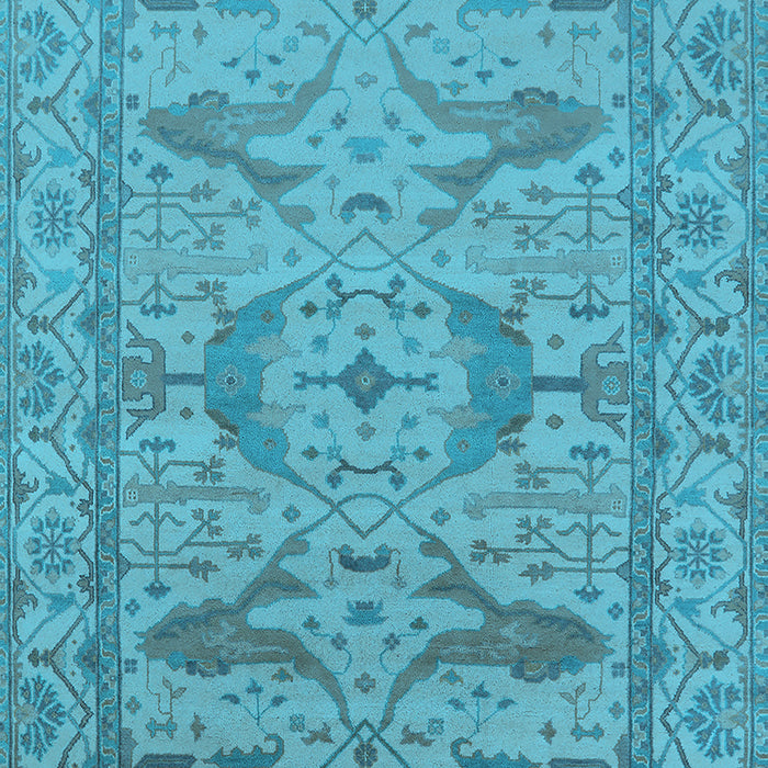 Oriental Light Blue Industrial Rug, urb1668lblu
