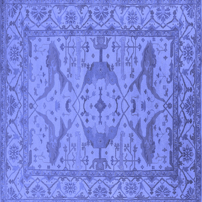 Square Oriental Blue Industrial Rug, urb1668blu
