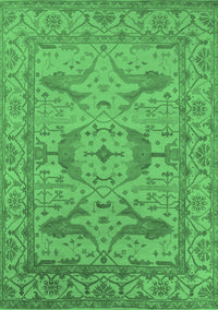 Oriental Emerald Green Industrial Rug, urb1668emgrn