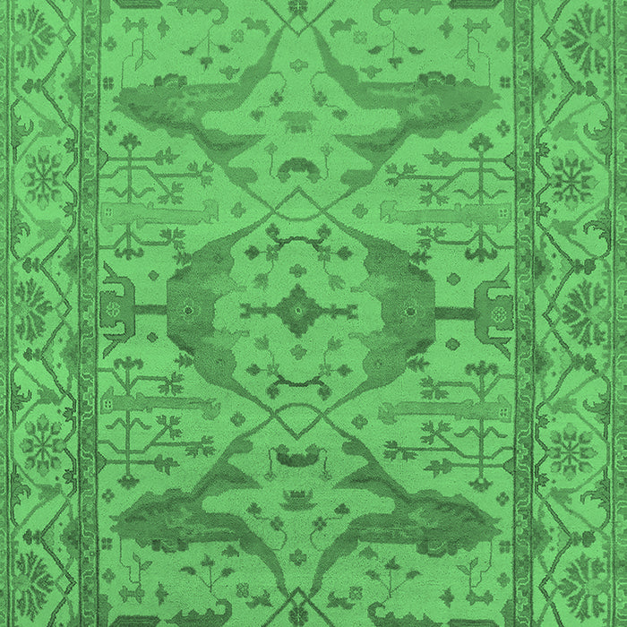 Oriental Emerald Green Industrial Rug, urb1668emgrn
