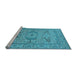 Sideview of Machine Washable Oriental Light Blue Industrial Rug, wshurb1668lblu