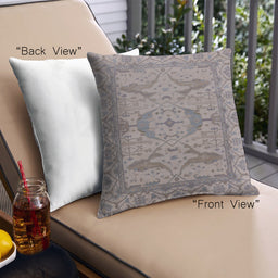 Front View of Mid-Century Modern Urban Square Mauve Taupe Purple Throw Pillow, 18 inch by 18 inch, pwurb1668