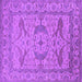 Square Oriental Purple Industrial Rug, urb1668pur