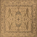 Square Oriental Brown Industrial Rug, urb1668brn