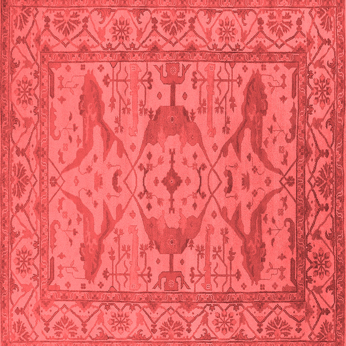 Machine Washable Oriental Red Industrial Rug, wshurb1668red