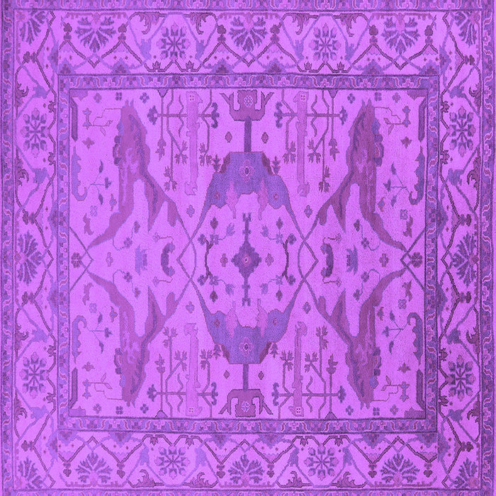 Square Machine Washable Oriental Purple Industrial Area Rugs, wshurb1668pur