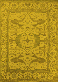 Oriental Yellow Industrial Rug, urb1668yw