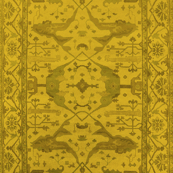 Oriental Yellow Industrial Rug, urb1668yw