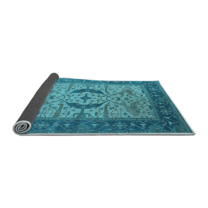 Sideview of Oriental Light Blue Industrial Rug, urb1669lblu