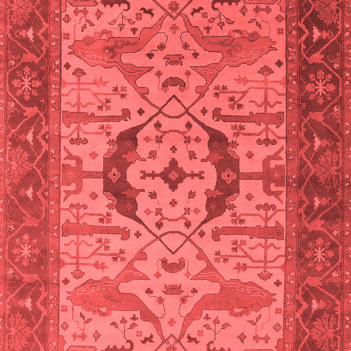 Machine Washable Oriental Red Industrial Rug, wshurb1669red