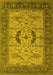 Oriental Yellow Industrial Rug, urb1669yw