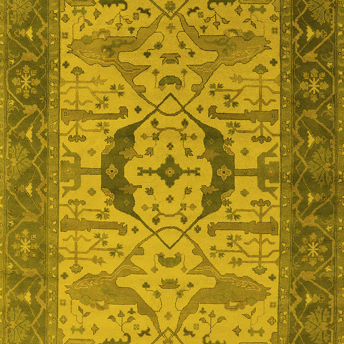 Oriental Yellow Industrial Rug, urb1669yw