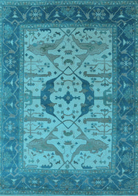 Oriental Light Blue Industrial Rug, urb1669lblu