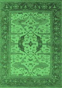 Oriental Emerald Green Industrial Rug, urb1669emgrn