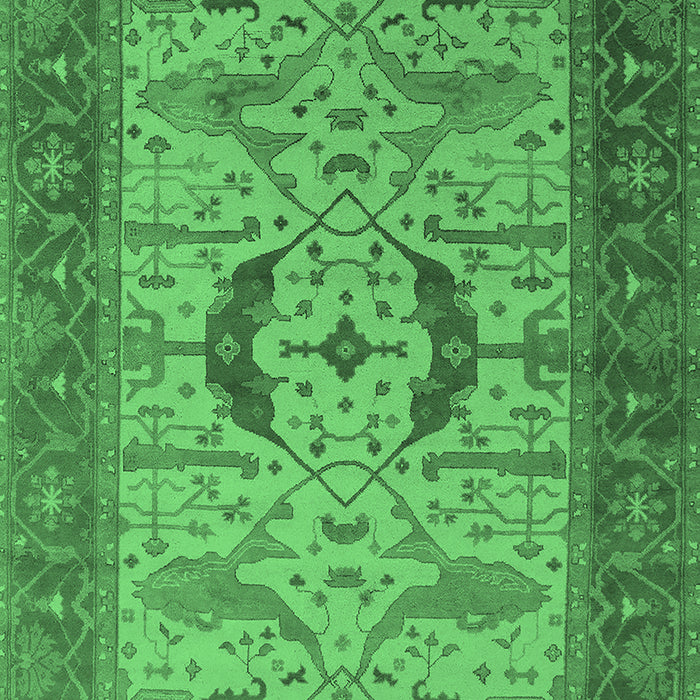 Oriental Emerald Green Industrial Rug, urb1669emgrn