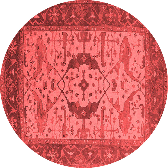Machine Washable Oriental Red Industrial Rug, wshurb1669red
