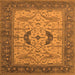 Square Oriental Orange Industrial Rug, urb1669org