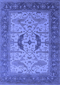 Oriental Blue Industrial Rug, urb1669blu