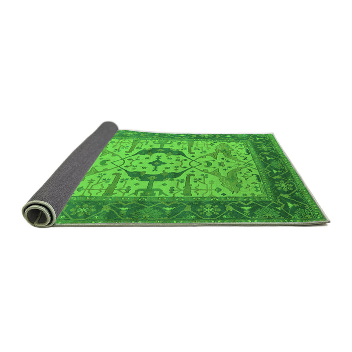 Sideview of Oriental Green Industrial Rug, urb1669grn