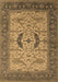 Machine Washable Oriental Brown Industrial Rug, wshurb1669brn