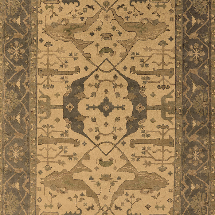 Machine Washable Oriental Brown Industrial Rug, wshurb1669brn