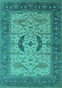 Oriental Turquoise Industrial Rug, urb1669turq