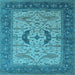 Square Oriental Light Blue Industrial Rug, urb1669lblu