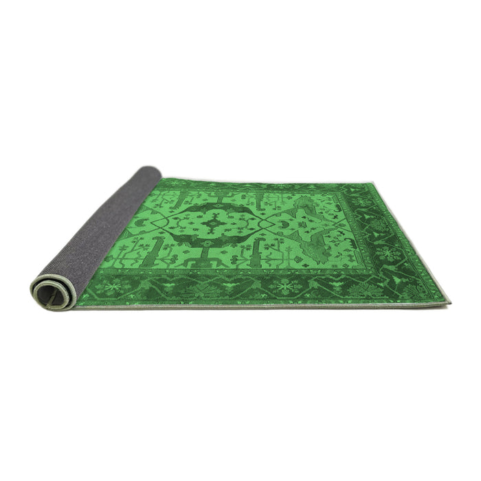 Sideview of Oriental Emerald Green Industrial Rug, urb1669emgrn