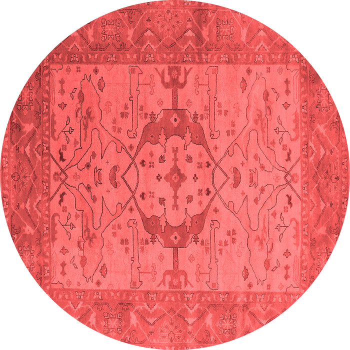 Machine Washable Oriental Red Industrial Rug, wshurb1670red
